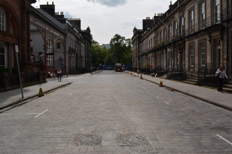 Rutland Street works in Edinburgh